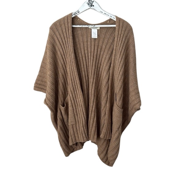 Cocogiò Open Front Poncho Cardigan Made In Italy One Size - Picture 1 of 5